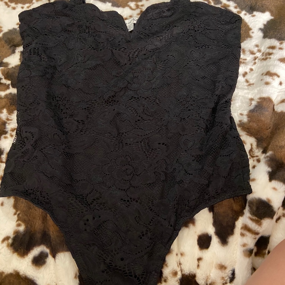 Black lace bodysuit